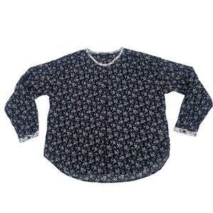 Madewell Size XS Print Mix Meadow Shirt in Branch Floral Long Sleeve Peasant NWT